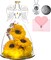 Mothers Day Rose Gifts for Mom,Sunflower Gifts for Her,Angels Figurines with 3 Sunflowers & Lighted with Necklace,Sunflower Birthday Gifts for Women Mom Wife Girlfriend